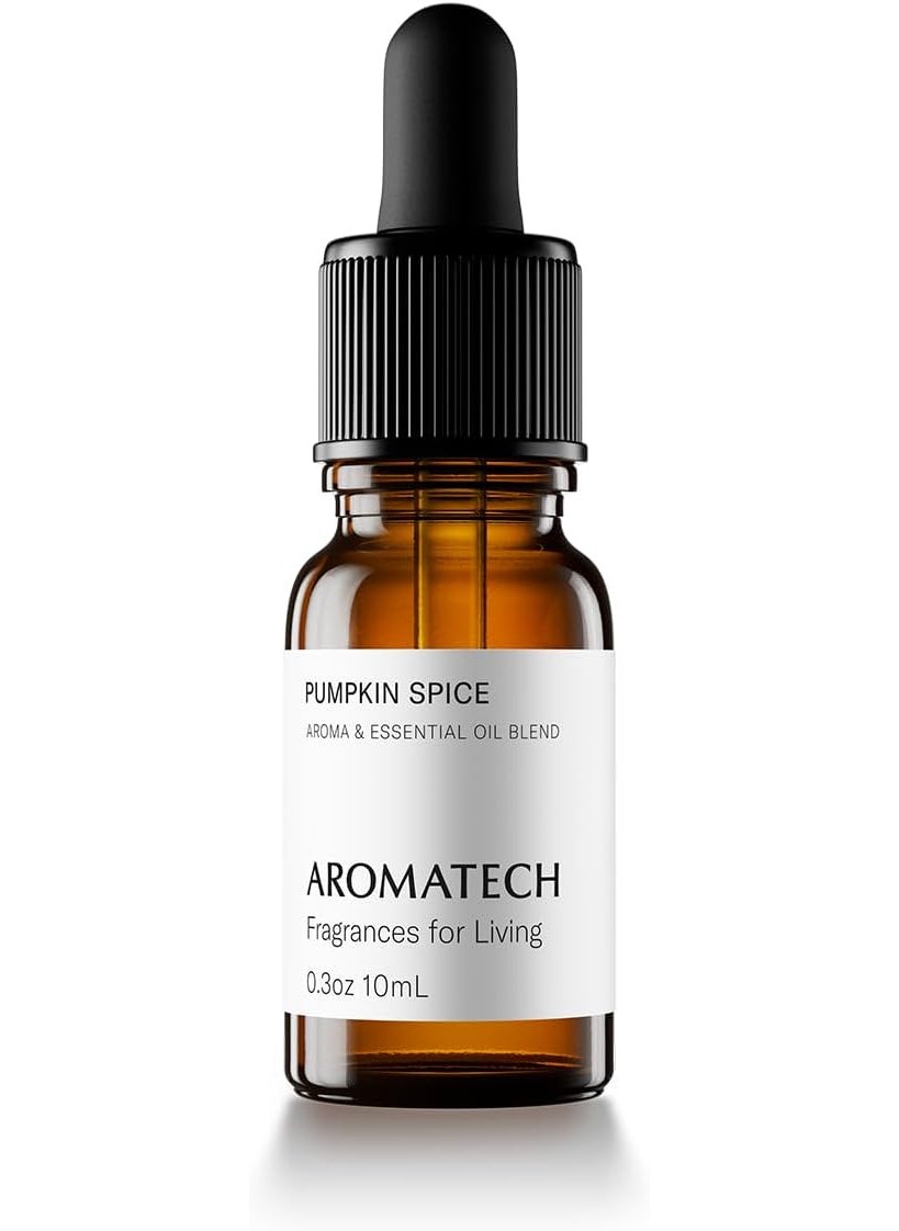 AromaTech Pumpkin Spice Aroma Essential Oil Blend: Luxury Hotel Inspired Aromatherapy with Pumpkin, Cinnamon & Vanilla Cream for Ultrasonic Diffusers & Nebulizers - 0.3 fl oz, 10 mL