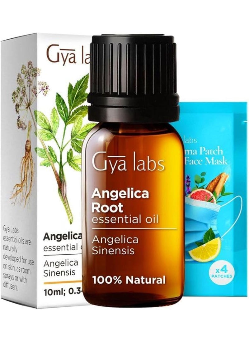 Gya Labs Angelica Root Essential Oil for Diffuser - 0.34 Fl Oz - 100% Pure Natural Angelica Oil for Skin, Hair, DIY Candle Making & Massage- Earthy & Herbaceous Scent