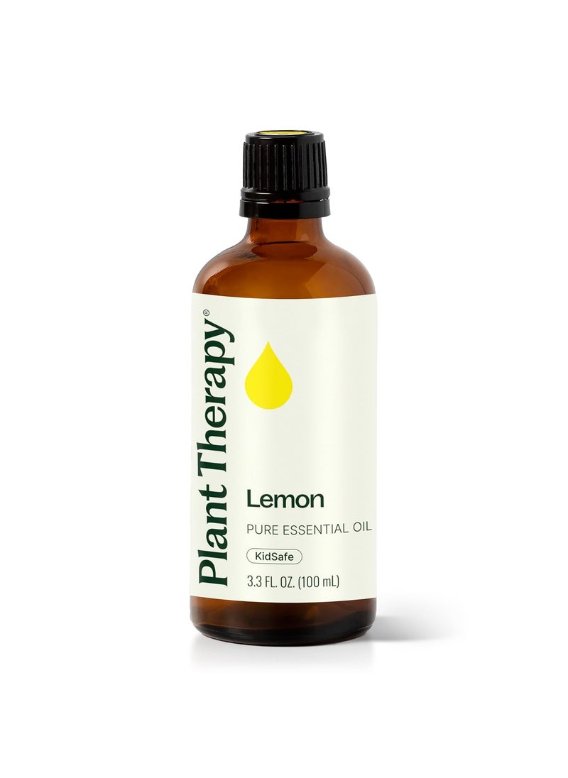 Plant Therapy Lemon Essential Oil 100 mL (3.3 oz) 100% Pure, Undiluted, Natural Aromatherapy, Therapeutic Grade