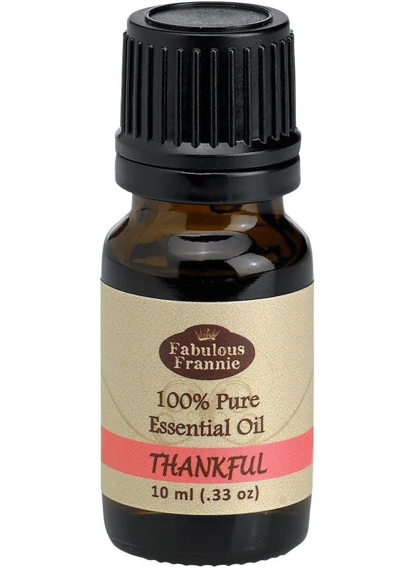 Fabulous Frannie Thankful 100% Pure, Undiluted Essential Oil Blend of Lime, Bergamot, Grapefruit, Cypress, Patchouli and Ylang Ylang 10ml (Pack of 1)