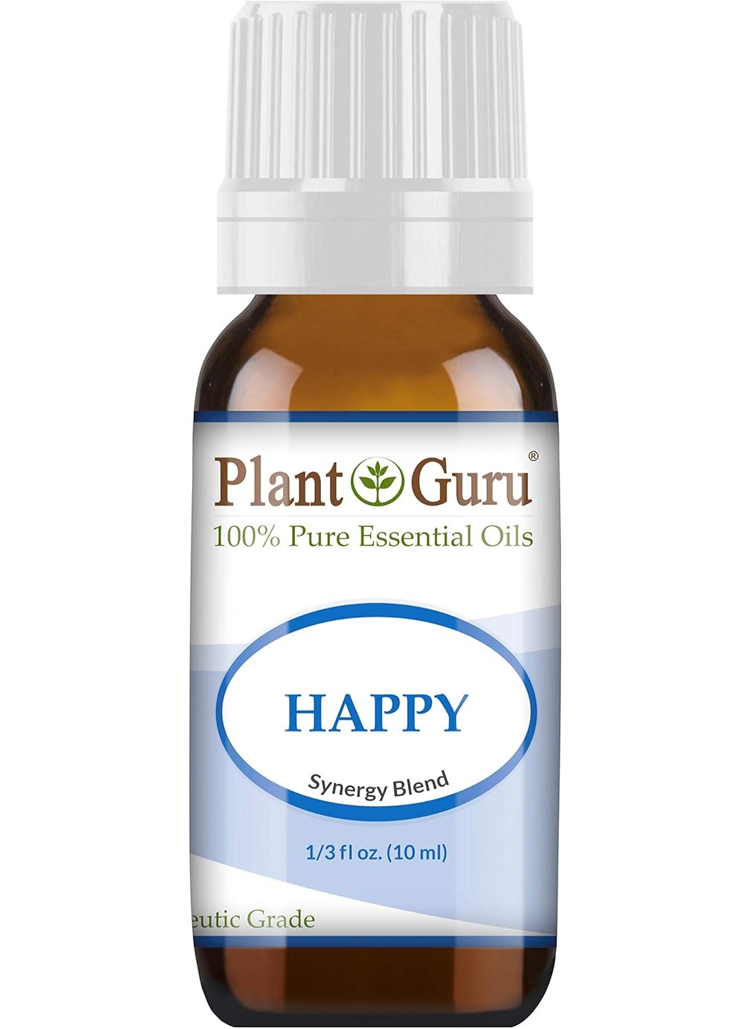 Happy Essential Oil Blend 10 ml 100% Pure, Undiluted, Therapeutic Grade. (Blend of: Pink Grapefruit, Lemon, Cassia, Ginger, Peppermint)