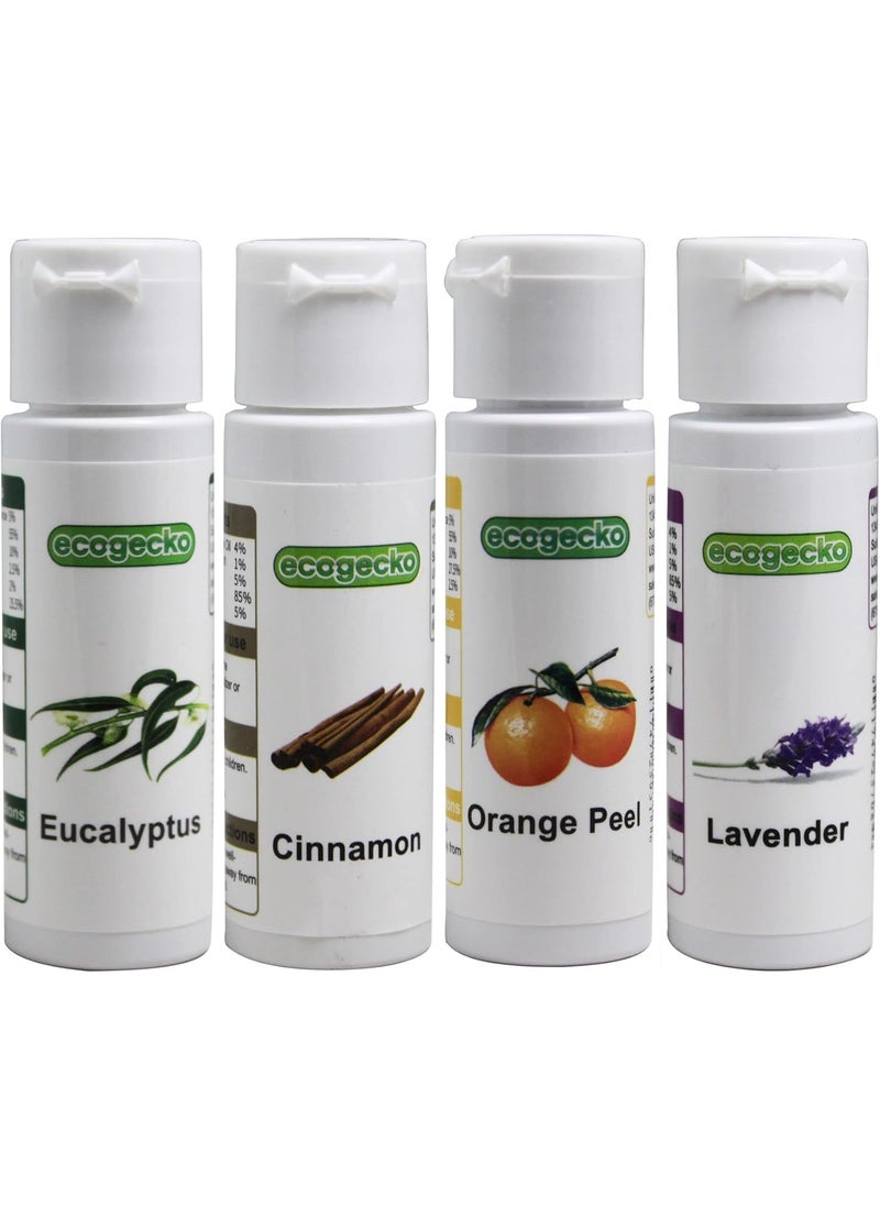 Fragrant Aroma Oil for Water Based Air Revitalizer Air Freshener, 4 Scent Pack (Cinnamon, Eucalyptus, Lavender and Orange Peel) 4x30ML