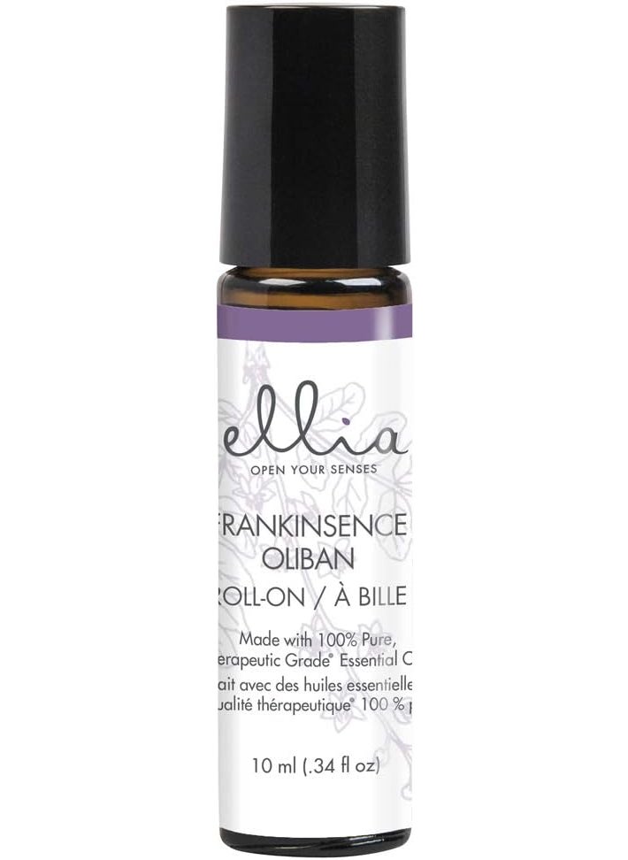 Ellia Frankincense Essential Oil Roll-On | 10ml, 100% Pure, Therapeutic Grade, Clear (ARM-EO10ROFRK)