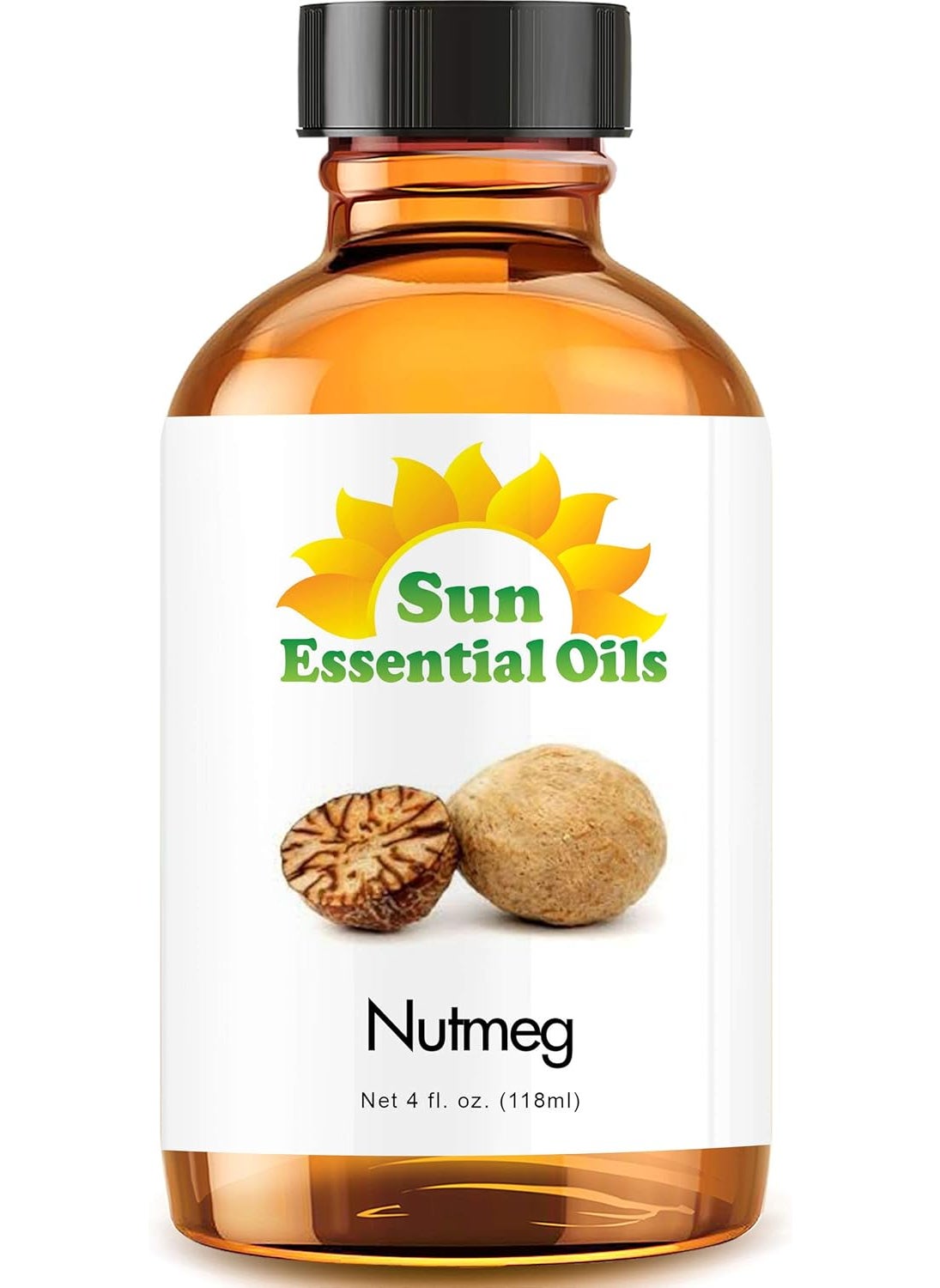 Sun Essential Oils Nutmeg Essential Oil 4oz for Aromatherapy