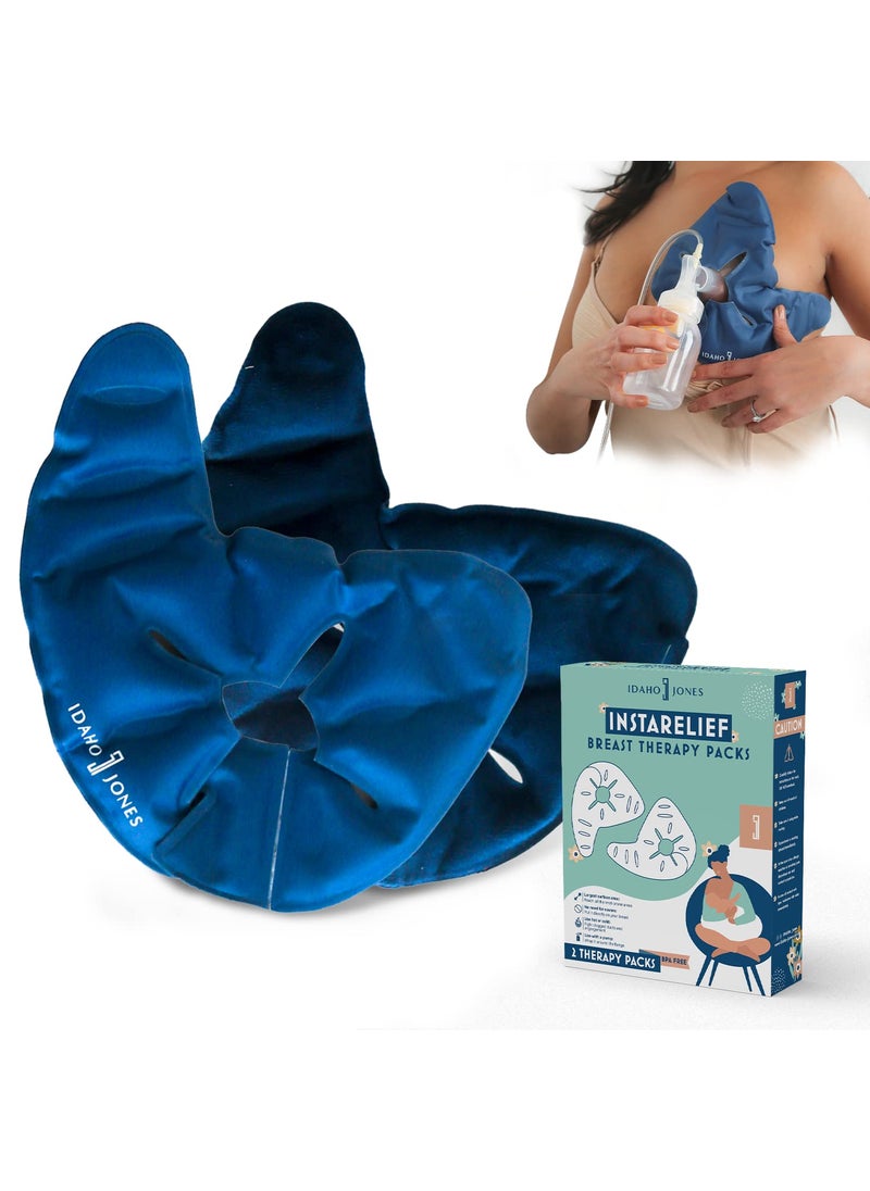 Breast Heating Pad & Cooling Gel Packs (x2) | Ice & Heat Therapy for Breastfeeding, Post Surgery Recovery, Mastectomy, Augmentation, Reduction | Hot & Cold