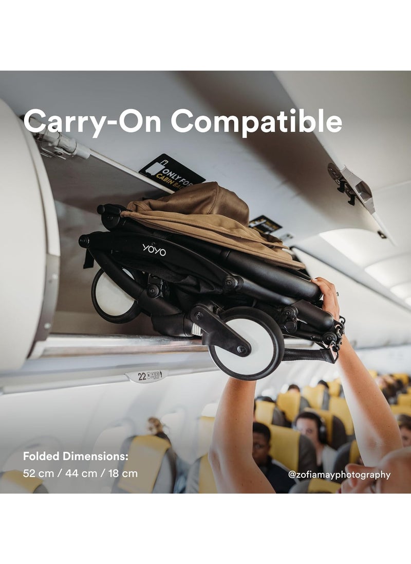 YOYO3 Complete Stroller Set - Black Frame With Colour Pack, 6+ Months - Olive