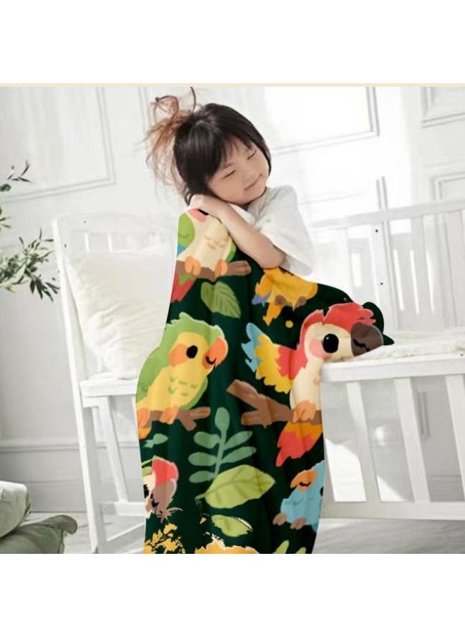 Children's or student cartoon flannel thin blanket (warm and comfortable, suitable for sleep, games) 100cm*150cm