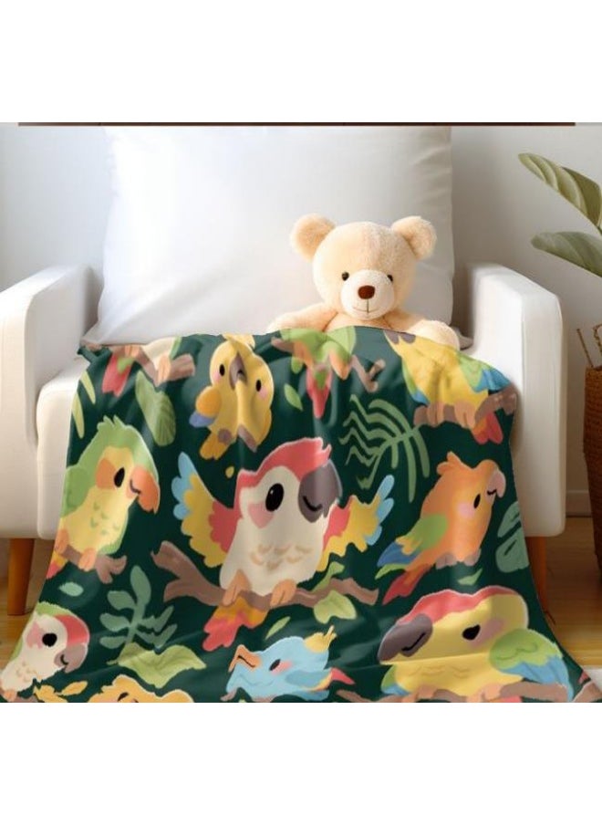 Children's or student cartoon flannel thin blanket (warm and comfortable, suitable for sleep, games) 100cm*150cm