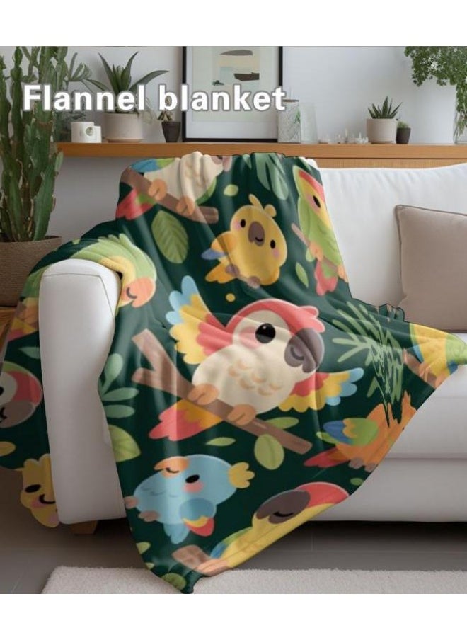 Children's or student cartoon flannel thin blanket (warm and comfortable, suitable for sleep, games) 100cm*150cm