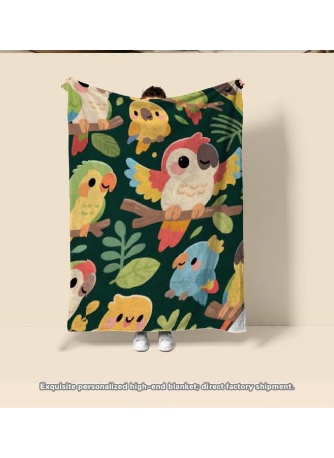 Children's or student cartoon flannel thin blanket (warm and comfortable, suitable for sleep, games) 100cm*150cm