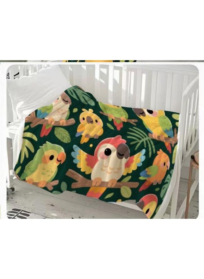 Children's or student cartoon flannel thin blanket (warm and comfortable, suitable for sleep, games) 100cm*150cm