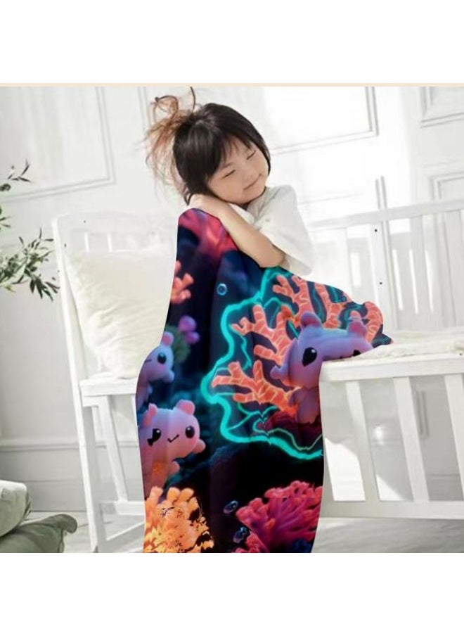 Children's or student cartoon flannel thin blanket (warm and comfortable, suitable for sleep, games) 100cm*150cm - 8