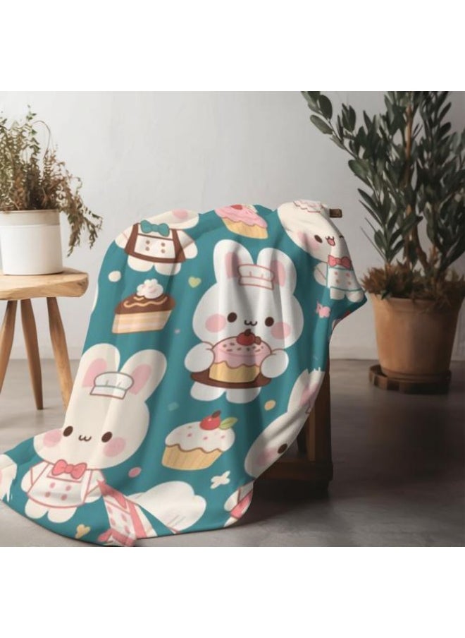 Children's or student cartoon flannel thin blanket (warm and comfortable, suitable for sleep, games) 100cm*150cm