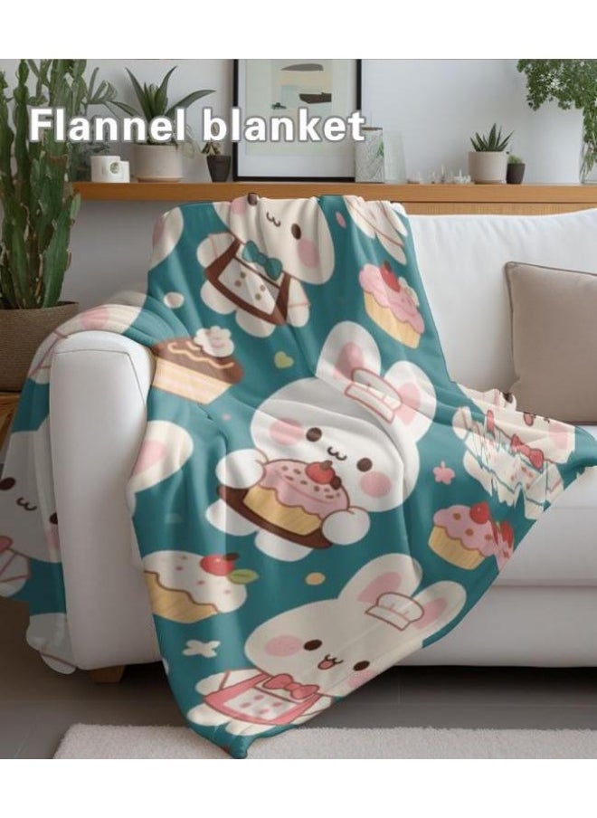 Children's or student cartoon flannel thin blanket (warm and comfortable, suitable for sleep, games) 100cm*150cm