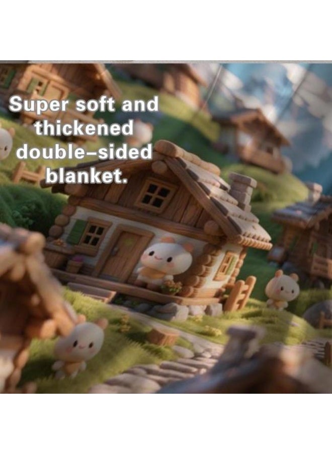 Children's or student cartoon flannel thin blanket (warm and comfortable, suitable for sleep, games) 100cm*150cm