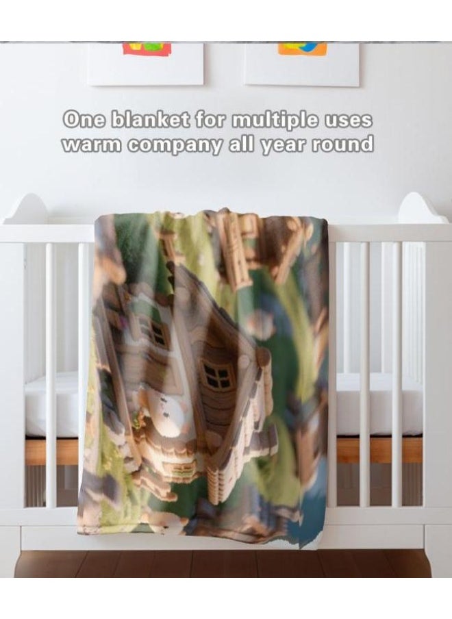 Children's or student cartoon flannel thin blanket (warm and comfortable, suitable for sleep, games) 100cm*150cm