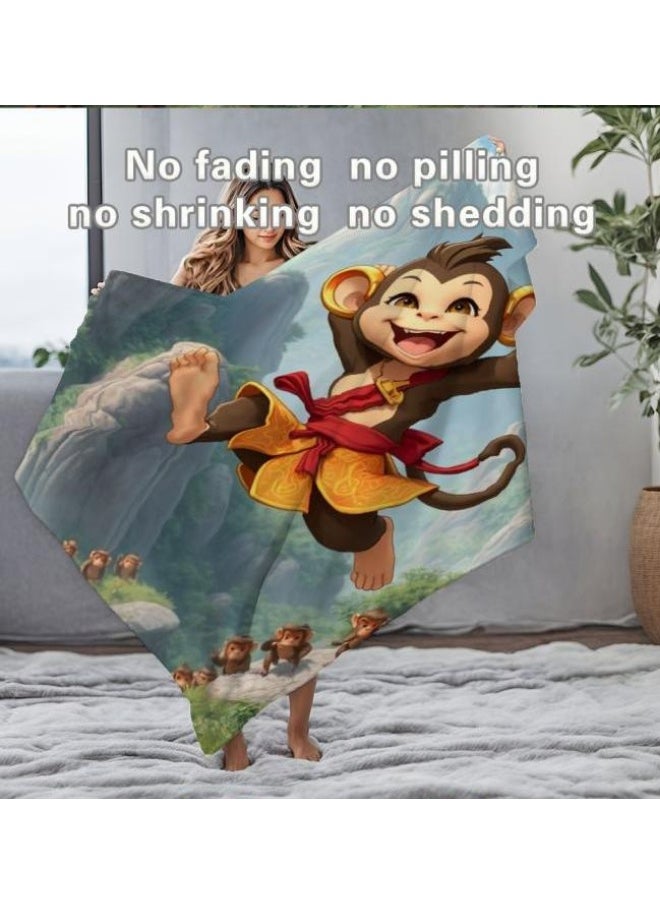 Children's or student cartoon flannel thin blanket (warm and comfortable, suitable for sleep, games) 100cm*150cm - 114