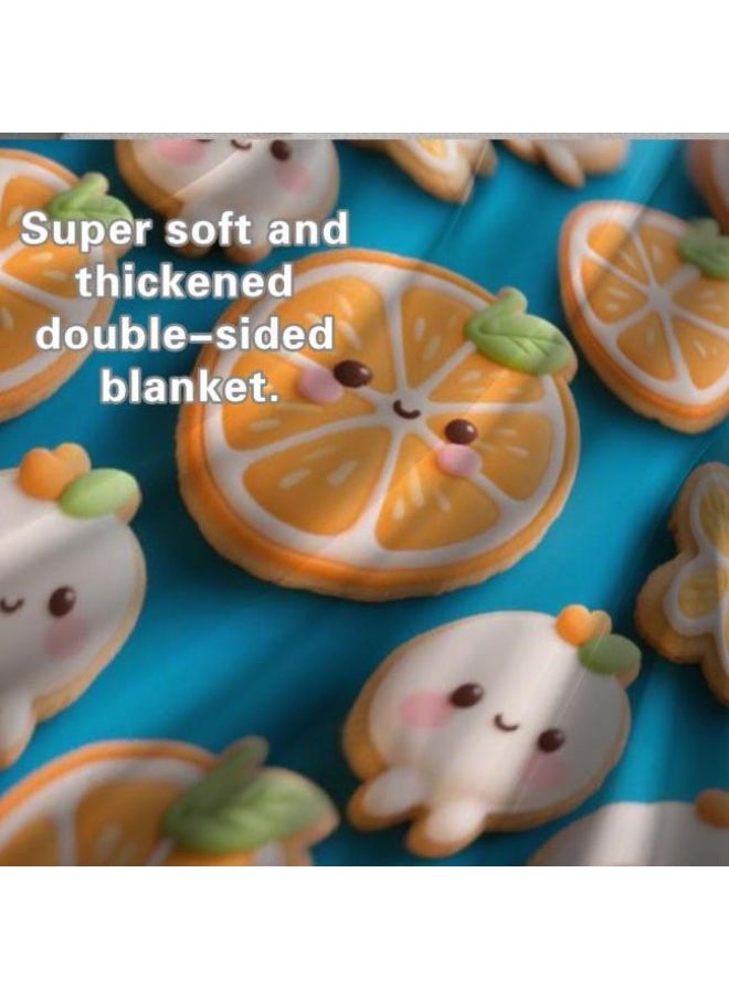 Children's or student cartoon flannel thin blanket (warm and comfortable, suitable for sleep, games) 100cm*150cm - 2