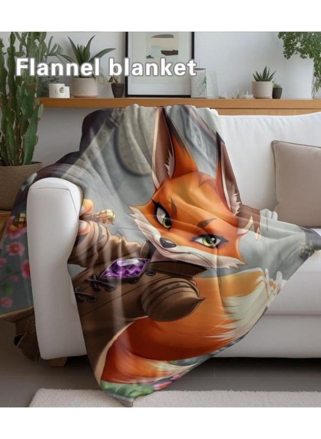 Children's or student cartoon flannel thin blanket (warm and comfortable, suitable for sleep, games) 100cm*150cm - 134