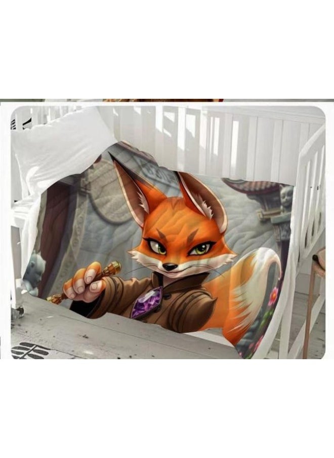 Children's or student cartoon flannel thin blanket (warm and comfortable, suitable for sleep, games) 100cm*150cm - 134