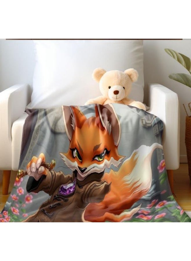 Children's or student cartoon flannel thin blanket (warm and comfortable, suitable for sleep, games) 100cm*150cm - 134