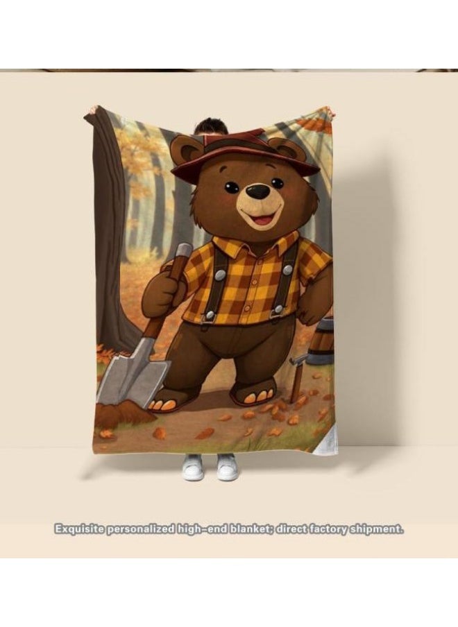 Children's or student cartoon flannel thin blanket (warm and comfortable, suitable for sleep, games) 100cm*150cm - 109