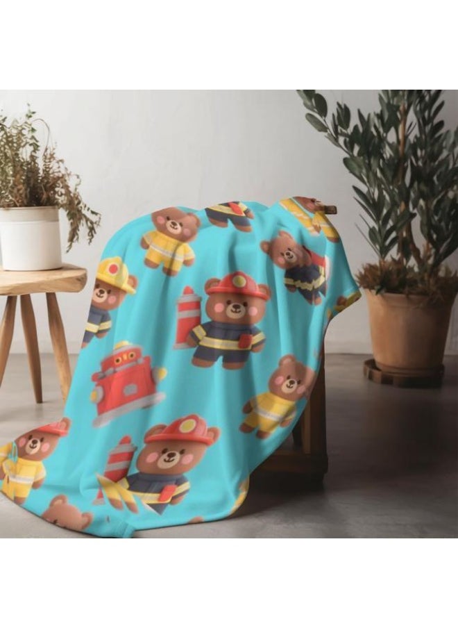 Children's or student cartoon flannel thin blanket (warm and comfortable, suitable for sleep, games) 100cm*150cm - 4