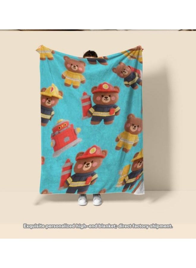 Children's or student cartoon flannel thin blanket (warm and comfortable, suitable for sleep, games) 100cm*150cm - 4