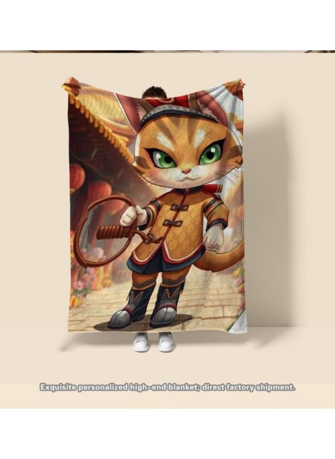 Children's or student cartoon flannel thin blanket (warm and comfortable, suitable for sleep, games) 100cm*150cm - 94