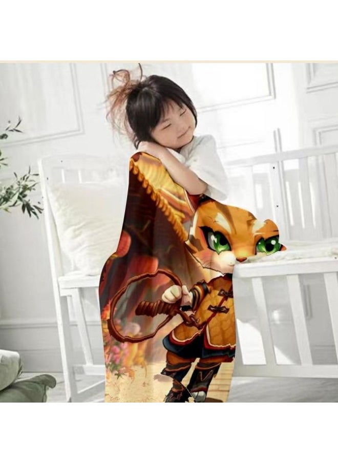 Children's or student cartoon flannel thin blanket (warm and comfortable, suitable for sleep, games) 100cm*150cm - 94
