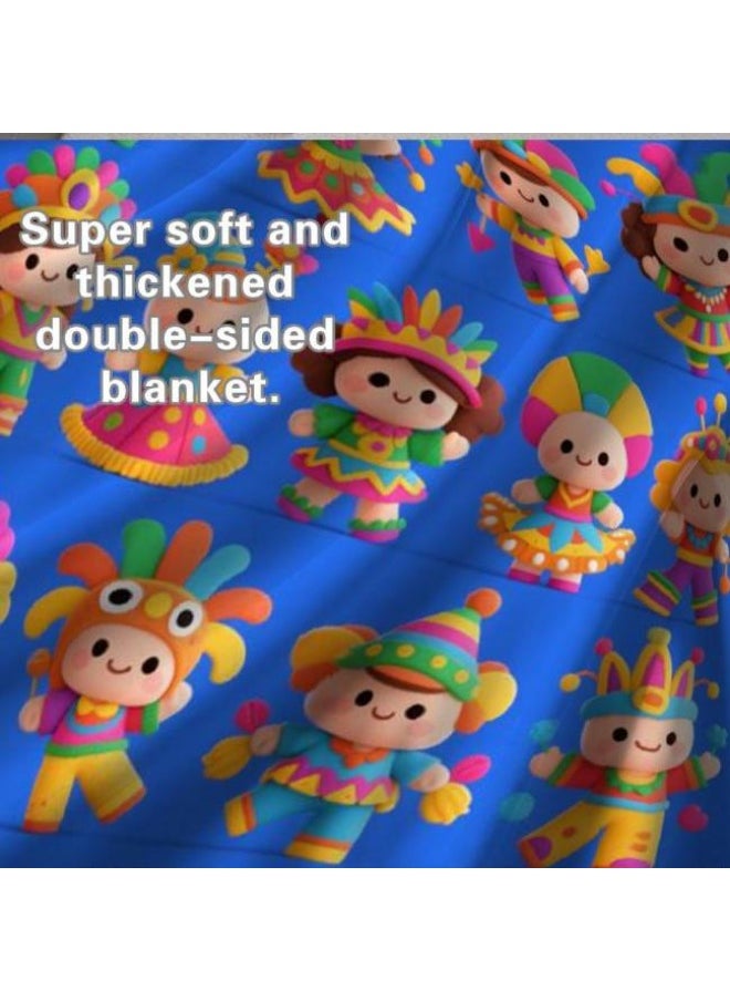 Children's or student cartoon flannel thin blanket (warm and comfortable, suitable for sleep, games) 100cm*150cm