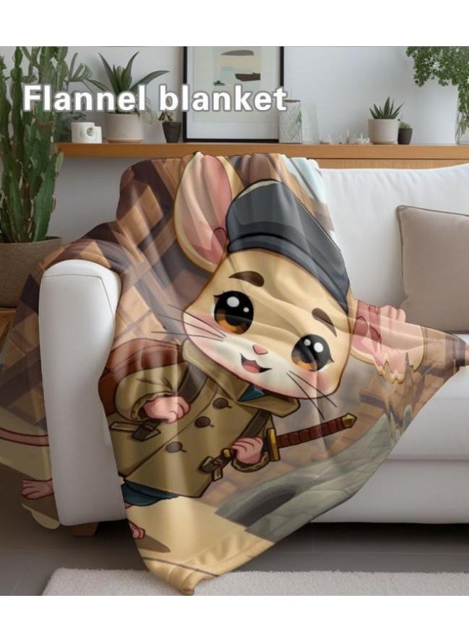 Children's or student cartoon flannel thin blanket (warm and comfortable, suitable for sleep, games) 100cm*150cm - 119