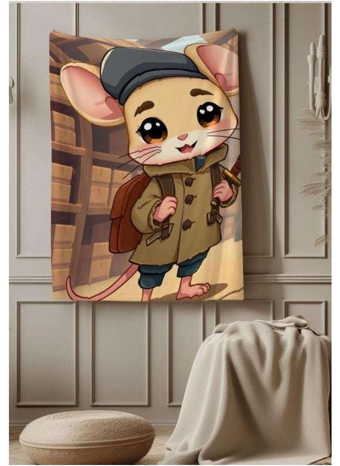 Children's or student cartoon flannel thin blanket (warm and comfortable, suitable for sleep, games) 100cm*150cm - 119
