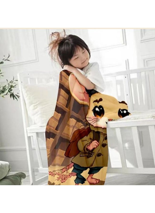 Children's or student cartoon flannel thin blanket (warm and comfortable, suitable for sleep, games) 100cm*150cm - 119