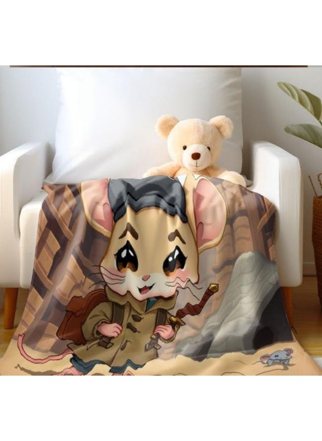 Children's or student cartoon flannel thin blanket (warm and comfortable, suitable for sleep, games) 100cm*150cm - 119