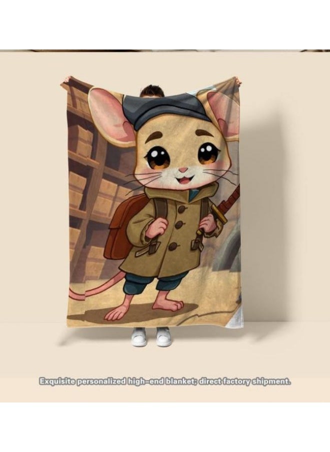 Children's or student cartoon flannel thin blanket (warm and comfortable, suitable for sleep, games) 100cm*150cm - 119