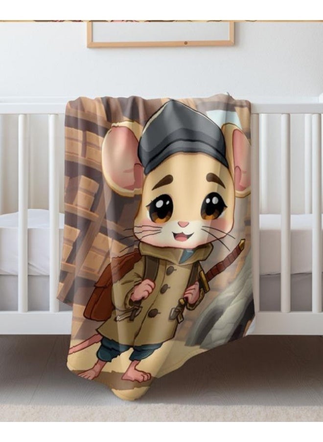 Children's or student cartoon flannel thin blanket (warm and comfortable, suitable for sleep, games) 100cm*150cm - 119