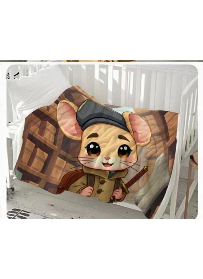 Children's or student cartoon flannel thin blanket (warm and comfortable, suitable for sleep, games) 100cm*150cm - 119