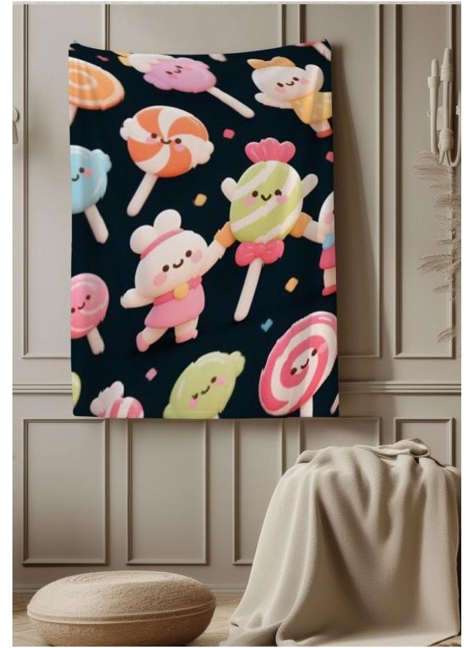 Children's or student cartoon flannel thin blanket (warm and comfortable, suitable for sleep, games) 100cm*150cm