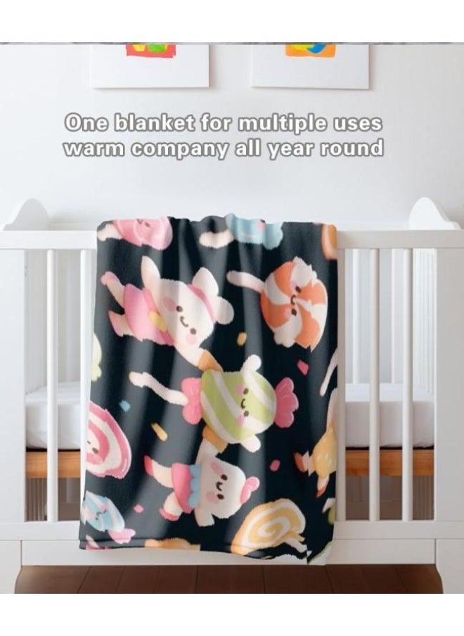 Children's or student cartoon flannel thin blanket (warm and comfortable, suitable for sleep, games) 100cm*150cm