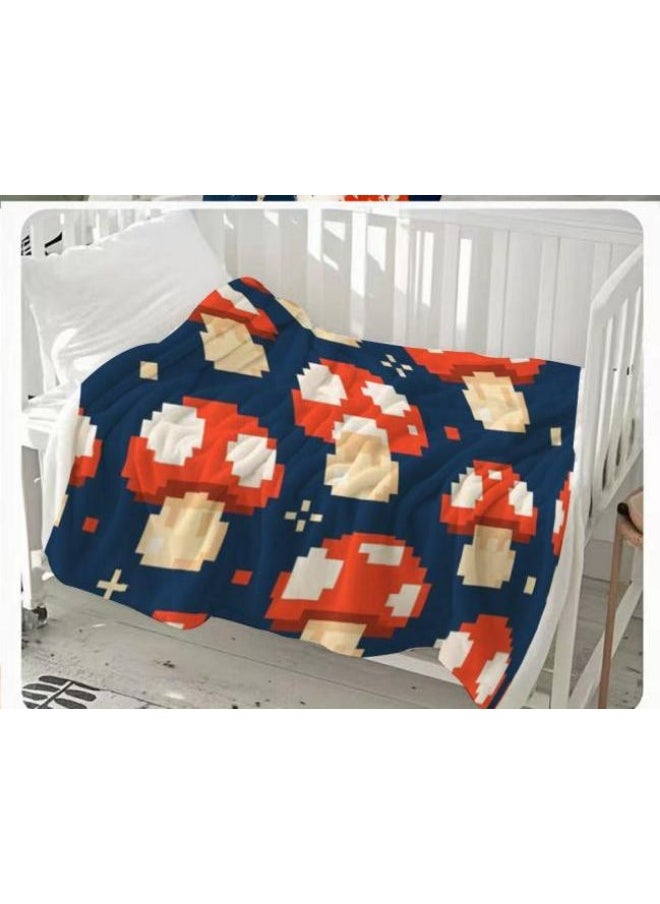 Children's or student cartoon flannel thin blanket (warm and comfortable, suitable for sleep, games) 100cm*150cm