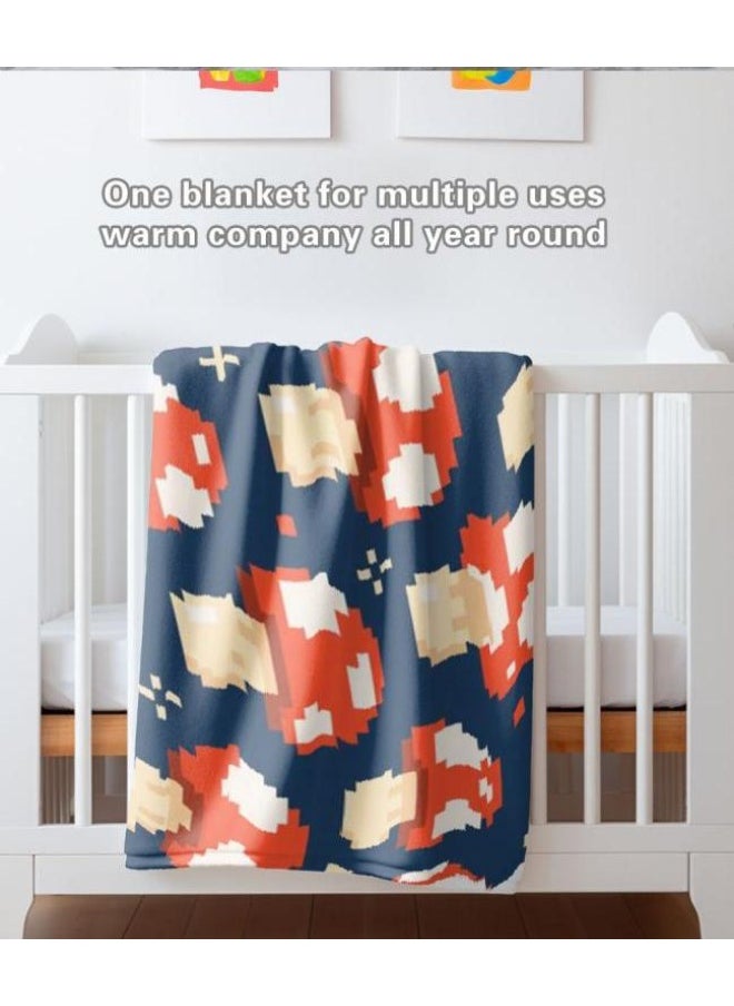 Children's or student cartoon flannel thin blanket (warm and comfortable, suitable for sleep, games) 100cm*150cm