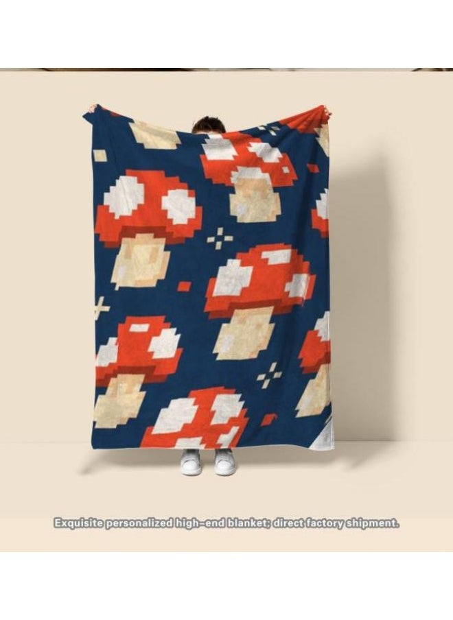 Children's or student cartoon flannel thin blanket (warm and comfortable, suitable for sleep, games) 100cm*150cm