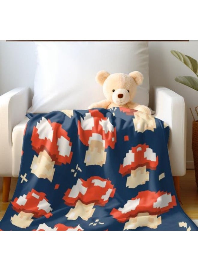 Children's or student cartoon flannel thin blanket (warm and comfortable, suitable for sleep, games) 100cm*150cm