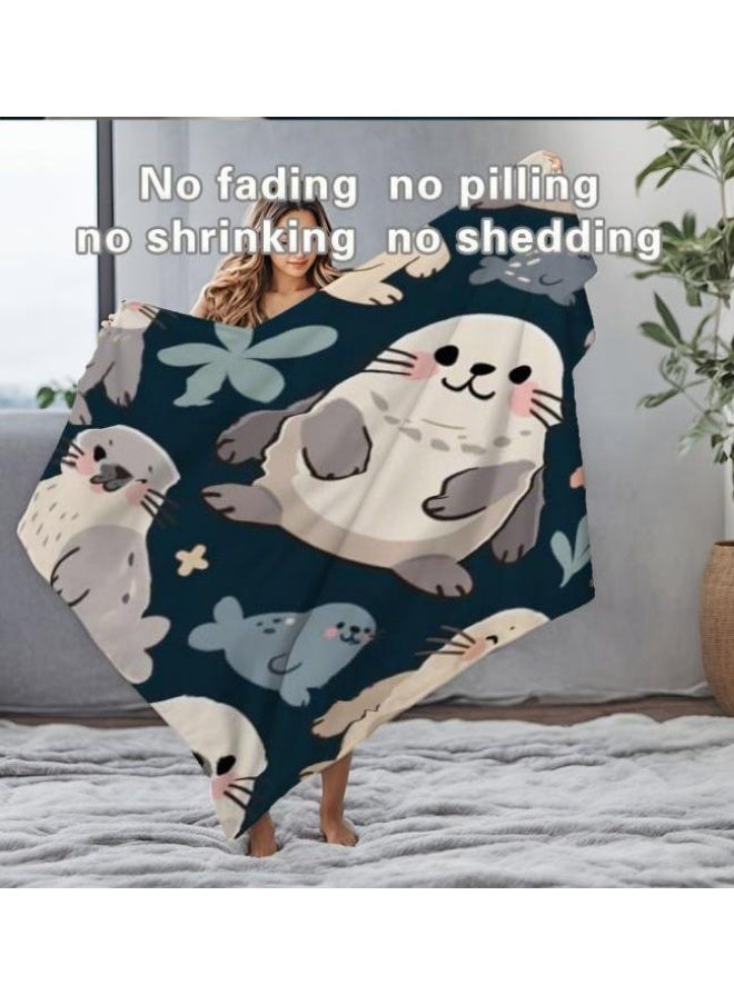 Children's or student cartoon flannel thin blanket (warm and comfortable, suitable for sleep, games) 100cm*150cm