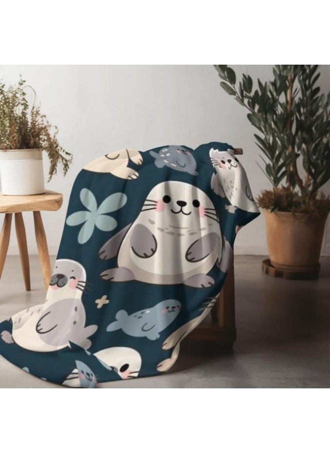 Children's or student cartoon flannel thin blanket (warm and comfortable, suitable for sleep, games) 100cm*150cm