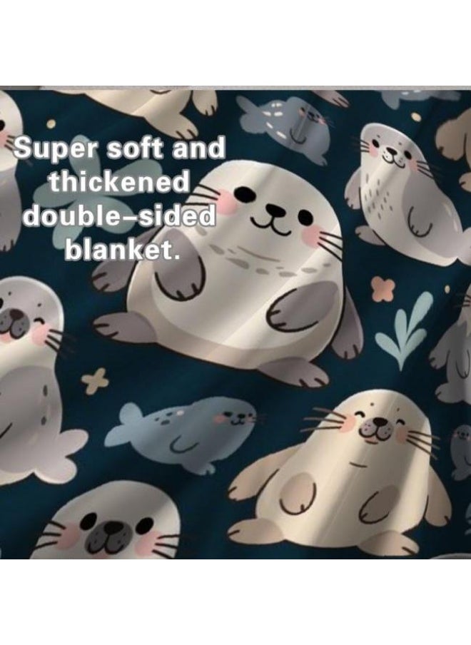 Children's or student cartoon flannel thin blanket (warm and comfortable, suitable for sleep, games) 100cm*150cm