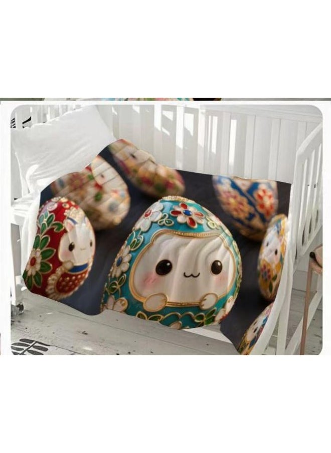 Children's or student cartoon flannel thin blanket (warm and comfortable, suitable for sleep, games) 100cm*150cm