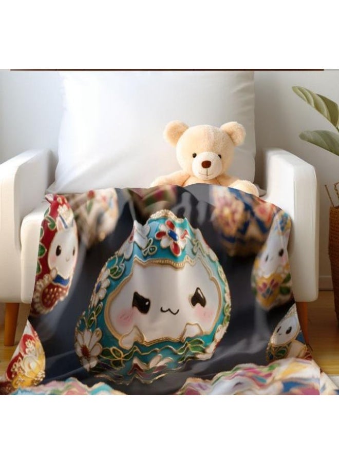 Children's or student cartoon flannel thin blanket (warm and comfortable, suitable for sleep, games) 100cm*150cm