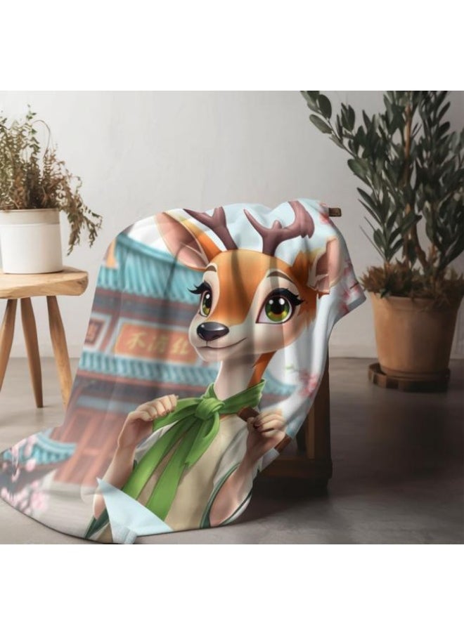 Children's or student cartoon flannel thin blanket (warm and comfortable, suitable for sleep, games) 100cm*150cm - 89